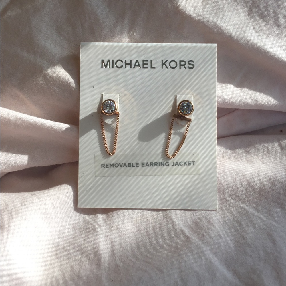 Michael Kors rose gold earrings